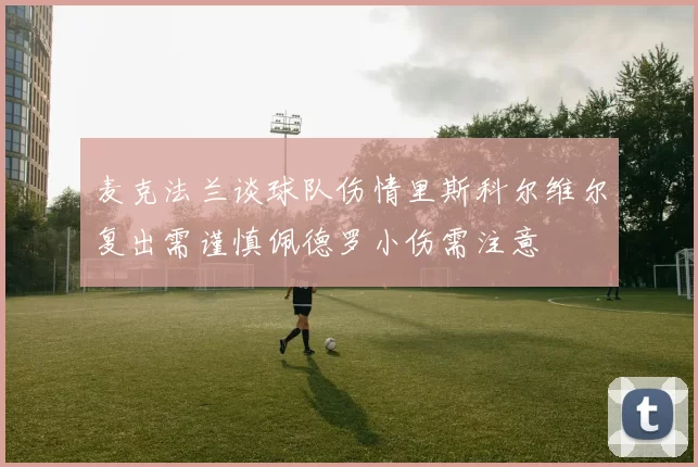 麦克法兰谈球队伤情里斯科尔维尔复出需谨慎佩德罗小伤需注意